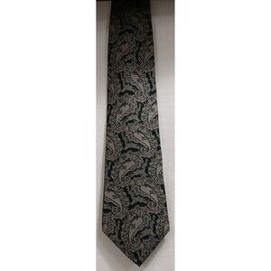 Fendi Silk Tie Men’s Vintage Roma Gray Paisley Luxury Italian Designer USA